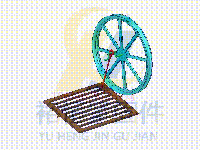 圖007 連桿與從動件（曲柄）共線時的死點位置.gif